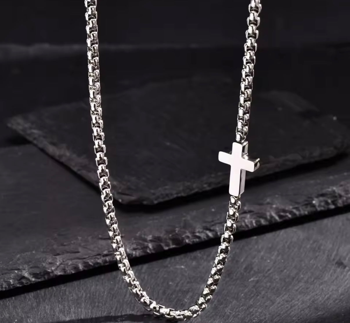 Men’s Side Cross Necklace