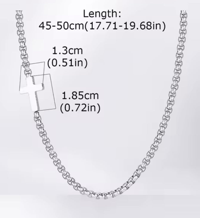 Men’s Side Cross Necklace