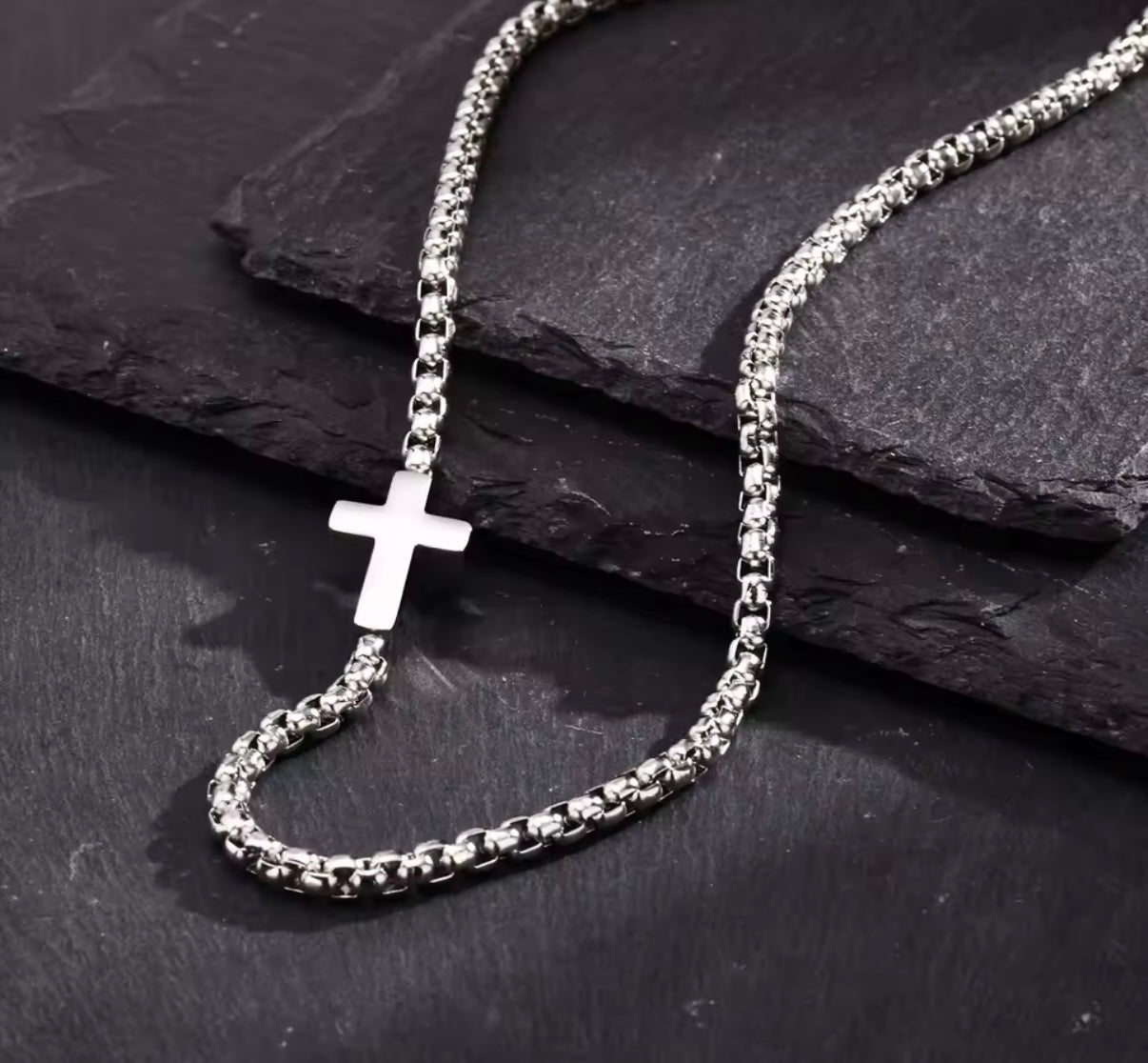 Men’s Side Cross Necklace