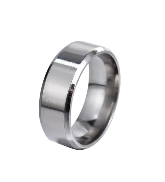 Men’s Stainless Steel Rounded Edge Ring