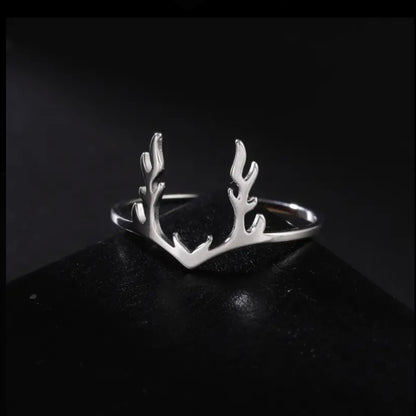 Stainless Steel Antler Ring