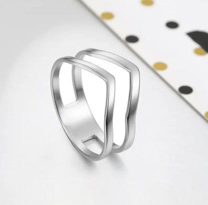 Stainless Steel Double Stacking Ring