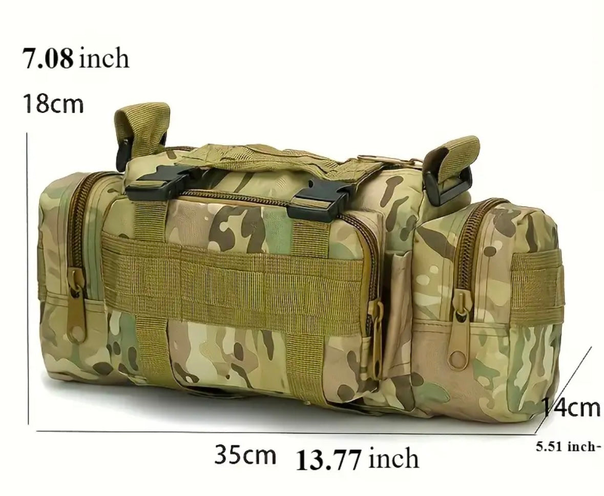 Men’s Military Style Multi-pocket Crossbody Bag