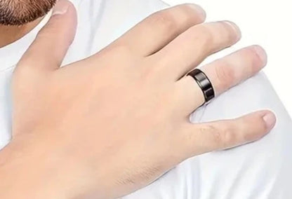 8mm Double Stainless Steel Steel Ring For Men