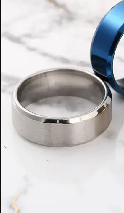 Men’s Stainless Steel Rounded Edge Ring