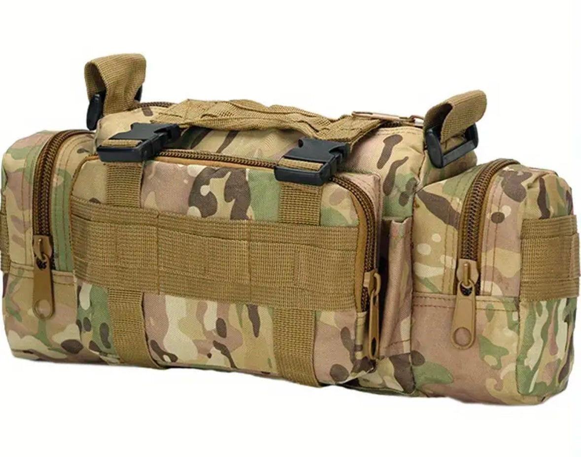 Men’s Military Style Multi-pocket Crossbody Bag