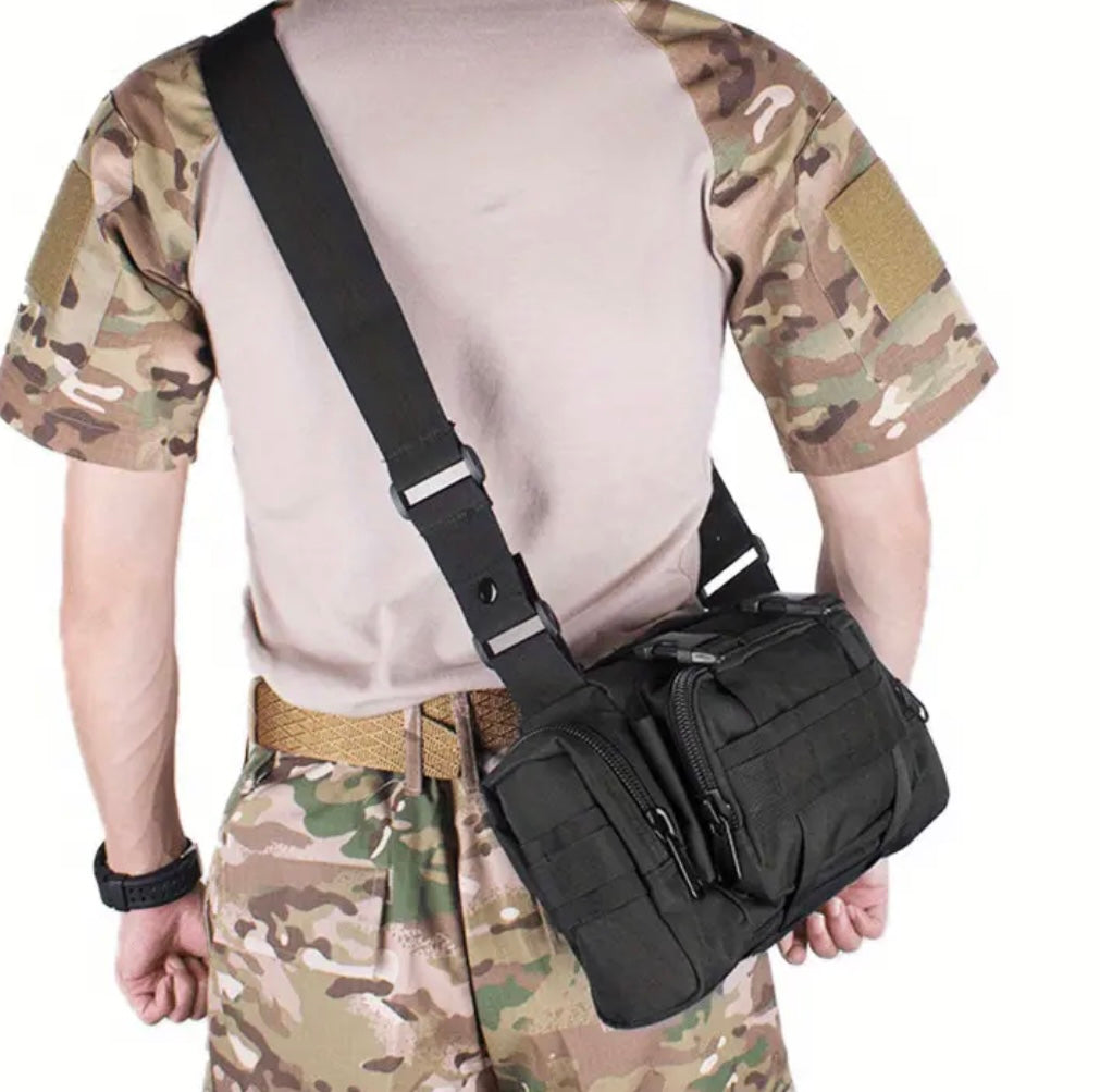 Men’s Military Style Multi-pocket Crossbody Bag