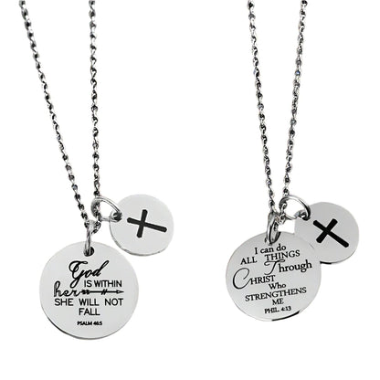 Elegant Inspirational Christian Cross Necklace