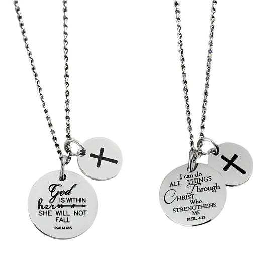 Elegant Inspirational Christian Cross Necklace