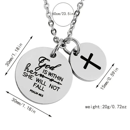 Elegant Inspirational Christian Cross Necklace