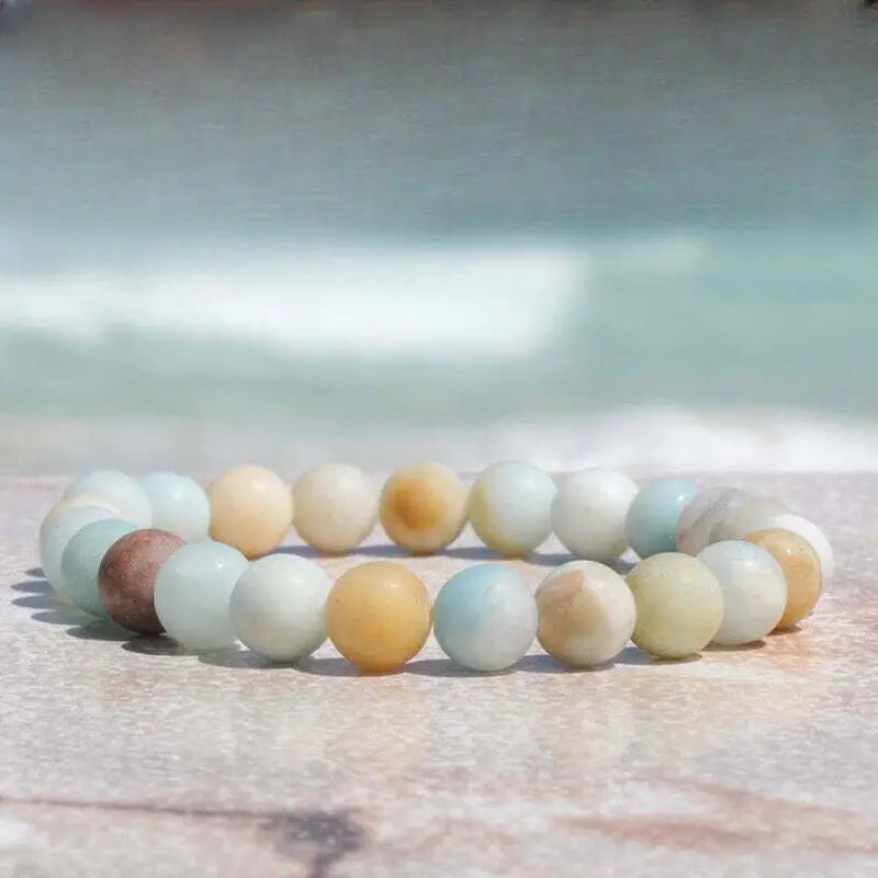 8mm Matte Amazonite Natural Stone Bead Bracelet