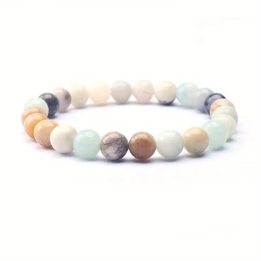 8mm Amazonite Natural Stone Beads String Bracelet