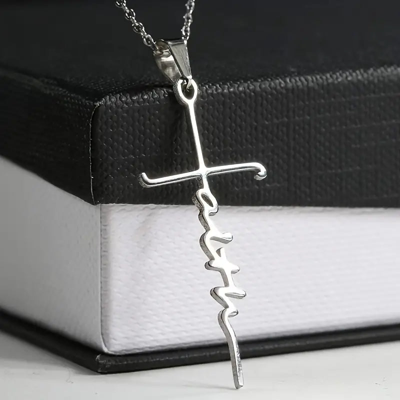 Elegant Stainless Steel Faith Necklace