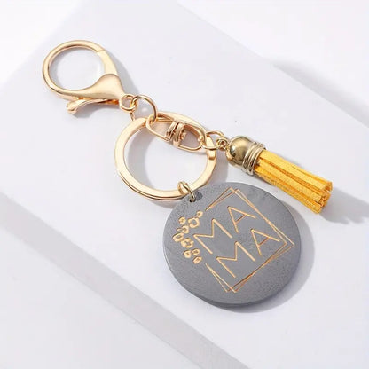 Wooden MAMA Keychain