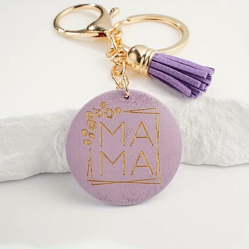 Wooden MAMA Keychain