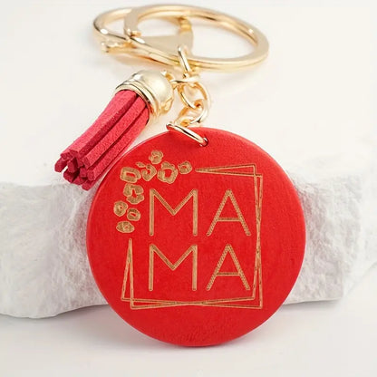 Wooden MAMA Keychain